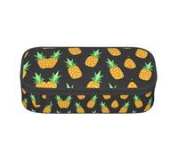 Trousse à crayons grande capacité avec fermeture éclair Motif ananas, Noir , Taille unique, Valise