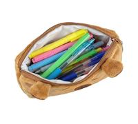 Trousse à crayons - Grande capacité - En peluche avec fermeture éclair - Pour notes adhésives, règle, marqueur, rouge à lèvres, écouteurs, filles, école, classe, voyage, b, Refer to