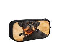 Trousse à crayons grande capacité - Portrait de Rottweiler - Grand chien allemand - Sac à crayons de bureau - Porte-stylo