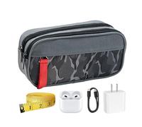 Trousse à crayons grande capacité - trousse double compartiment, sac de papeterie | trousse pour étudiants règle ciseaux en caoutchouc école bureau voyage leçon dessin art travail studio organisation