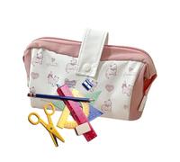 Trousse à crayons | Grande trousse à crayons | Organiseur de règle avec fermeture éclair pour journal, déplacement, marquage, voyage, peinture, prise de notes, rose, Refer to description, Unisexe