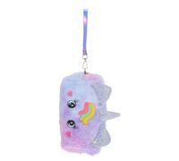 Trousse à Crayons Grosse Capacité Licorne en Peluche, pour Garçon et | Pochette Violette Douce au Toucher, Rangement de Papeterie, École et Voyage, Design Cartoon Adorable