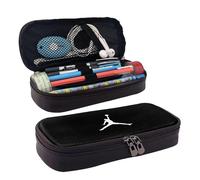 Trousse A Crayons H7 Michael Jordan En Cuir Pu Tendance Pour L'ecole Et Le Travail