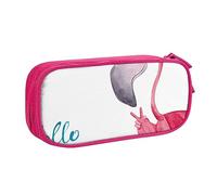 Trousse à crayons Hello Glasses Flamingo avec fermeture éclair - Grande capacité - Pour l'école, le bureau et les voyages, rose, Taille unique, Organiseur de sac