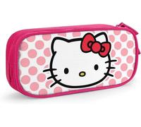 Trousse À Crayons Hello Kitty Avec Fermeture Éclair - Pour Étudiants - Bleu Et Rose