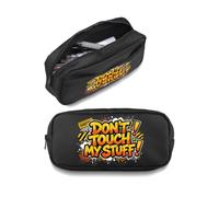 Trousse à crayons humoristique avec inscription « Don't Touch My Stuff »