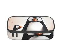 Trousse à crayons imprimée « I Love Penguins » pour filles et garçons, grande capacité pour étudiants, artistes, école, bureau, collège, Noir , Taille unique, Cartable