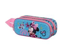 Trousse à crayons - KARACTERMANIA - Disney Minnie Mouse Big Smile - Bleu - Double compartiment - Zippée