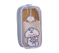 Trousse à crayons Kawaii - Jolie trousse esthétique pour filles, grande capacité, fournitures scolaires pour adolescentes, violet, Mignon