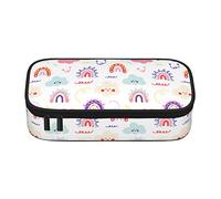 Trousse à Crayons Kawaii Rainbow Cloud, Grande capacité, Pochette à Crayons, Pochette de Papeterie Durable avec Fermeture éclair, Bureau, collège, Grand Rangement pour Adolescents garçons Filles étu