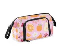 Trousse à crayons légère avec texture florale et poire - Grande capacité - Fournitures scolaires mignonnes - Pour école préparatoire des enfants