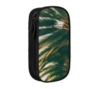 Trousse à crayons Los Angeles avec imprimé palmiers - Sac de rangement - Grande capacité - Portable - Avec fermeture éclair