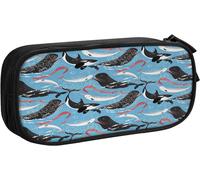 Trousse À Crayons Mammifères Marins Géants Baleine, Grande Capacité Grande Pochette Porte-Stylo