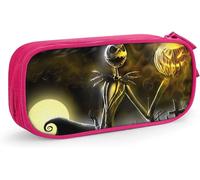 Trousse À Crayons Mignonne Avec Fermeture Éclair L'étrange Noël De Monsieur Jack Trousse De Rangement Pour Étudiants Boîte À Crayons Organiseur De Pièces De Monnaie Filles Garçons Noir Et Rose