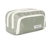 Trousse à crayons mignonne en tissu tressé de 8 pouces avec fermeture éclair | organisateur de papeterie pour étudiants, enseignants, écoles maternelles, université, sac à dos de Viagg, vert, Fare