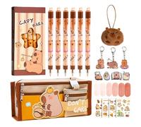 Trousse à Crayons Mignonne - Set D'Accessoires De Bureau Multi-Compartiments,Trousse À Crayons Capybara Pour La Rentrée Scolaire | Pour Élèves Garçons Filles Préscolaires Et Famille Amis, UN, Se