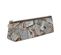 Trousse à crayons motif bateau pirate pleine lune imprimé fermeture éclair mignon papeterie organisateur en cuir PVC triangle trousse de maquillage trousse stylo pochette, Journal HD, Taille unique