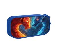 Trousse à crayons motif dragon de feu abstrait pour garçons et filles - Longue et grande trousse à crayons - Motif galaxie - Organiseur de papeterie - Pour l'école et le bureau - Trousse de maquillage