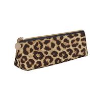 Trousse à crayons motif léopard imprimé pochette à crayons en cuir grande capacité étui à crayons sac cosmétique fournitures scolaires