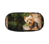 Trousse à Crayons Motif Yorkshire Terrier, Motif Bokeh, Motif Chiens Mignons, Petite Trousse à Crayons, Grande capacité, Organiseur de Papeterie de Bureau