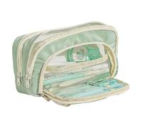 Trousse à crayons multicouche de grande capacité pour organiser les marqueurs et les accessoires, trousse à crayons multicouche avec design esthétique pour fournitures scolaires d'art, Vert, Beauté de