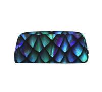 Trousse à crayons multifonction avec fermeture éclair et motif écailles de dragon magique 3D pour adultes