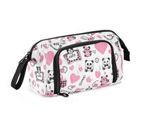 Trousse à crayons multifonction de grande capacité pour filles - Trousse à crayons cosmétique pour femme - Voyage - Dessin animé mignon - Pêche - Saint-Valentin - Goth Teddy lapiceros para mujer