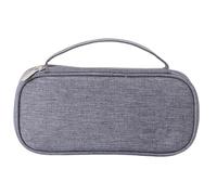 Trousse à crayons multifonction double couche de grande capacité pour étudiants, couleur unie, Gris, Consulte la descripción, Voir description