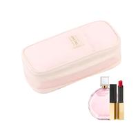 Trousse à crayons multifonction en tissu Oxford | Grande capacité de rangement pour papeterie, articles de toilette, maquillage, voyage et fournitures de bureau, rose, Reportez-vous à la description