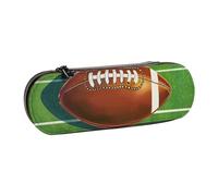 Trousse à crayons noire et blanche avec motif ballon de football avec fermeture éclair - Jolie pochette esthétique portable de grande capacité - Organiseur de papeterie et trousse de maquillage pour