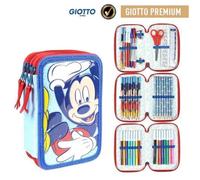 CERDÁ LIFE'S LITTLE MOMENTS Pochette à crayons triple Giotto Mickey Mouse (43 pcs) Bleu