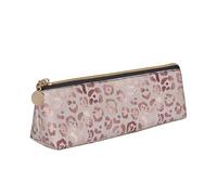 Trousse à crayons or Rose motif léopard pochette à crayons en cuir grande capacité étui à crayons sac cosmétique fournitures scolaires