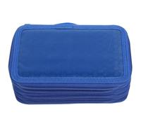 Trousse à Crayons Oxford Bleue à Couches Multiples Grosse Capacité | Rangement Spacieux, Prise en Main Confortable, pour Élèves et Garçon et Filles, Organiseur de Papeterie