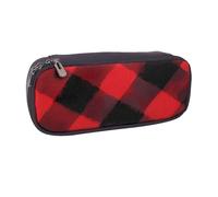 Trousse à crayons, papeterie, maquillage, espèces, pièces de monnaie, Plaid Buffalo noir et rouge 20, Taille unique, Organiseur de sac