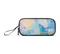 Trousse à crayons personnalisable en nylon avec motif montagnes de couleur fantastique pour fournitures scolaires de grande capacité pour l'école secondaire, adolescents et garçons