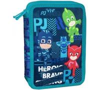 trousse à crayons PJ Masks garçons 21 cm polyester bleu 31 pièces