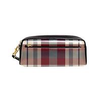 Trousse À Crayons Plaid Tartan Texturé À Carreaux Trousse Scolaire Anti-Salissant Trousse Durable Papeterie Organisateur pour Scolaires Adulte Étudiants