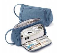 Trousse à crayons pliante et spacieuse TUBA ORGANISER, bleu, polyester, 20.5x9x10 cm