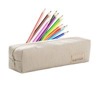 Trousse à crayons - Pochette à crayons en velours côtelé - Accessoires pour porte-papier Organisation pour l'artisanat Collège École Adolescent Fille Voyage en classe Études quotidiennes