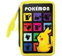 Trousse à crayons POKÉMON Triple, 39 pcs. remplie