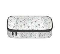Trousse à crayons polyvalente avec motif de flèches et triangles de chasse, 21 x 5 x 9,4 cm, Noir , Taille unique