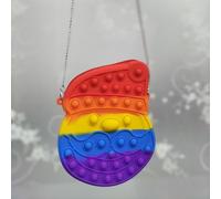 Trousse À Crayons Popeits Arc-En-Ciel, Sac De Rangement De Papeterie Sensorielle En Silicone Simple, Anti-Stress Pour Jouets Fidget Pour Enfants