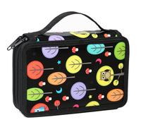 Trousse À Crayons Portable De Couleur À 72 Compartiments Avec Motif Imprimé Pour Crayons Aquarelle Prismacolor, Crayons De Couleur Crayola, Crayons Marco