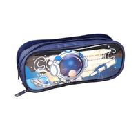 Trousse à crayons pour enfants, 1 lot de stylos 3D et crayon, 22,9 x 10,2 x 5,1 cm, rigide pour le rangement des stylos et des marqueurs et sacs de couchage pour garçons dinosaures, bleu, taille