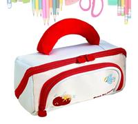 Trousse à crayons pour fille avec 9 compartiments, grand volume et douce, rouge, Siehe Beschreibung, Voir description