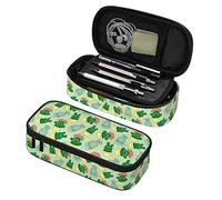 Trousse à crayons pour filles garçons Succulent Cactus Plant Pen Case Grande capacité Sac à crayons Portable Pen Papeterie Box Imprimé Voyage Maquillage Sacs de rangement avec fermeture éclair et po