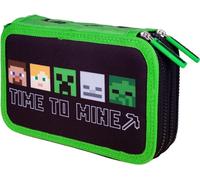 Trousse à crayons pour l'école à trois niveaux Minecraft Time to mine