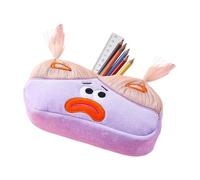 Trousse à Crayons pour l'école | Trousse à Crayons de capacité | créative de Dessin animé aux Cheveux Longs Sac Mignon | Sac de Rangement pour Organiseur Poche à Stylo étudiant, Violet, se