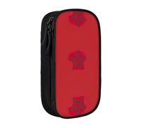 Trousse à crayons pratique avec imprimé drapeau du Maroc multi-compartiments pour bureau, voyage, école, art quotidien, Noir , Taille unique, Poche de rangement