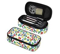 Trousse à crayons Puzzle sensibilisation à l'autisme grande pochette à crayons trousse de maquillage cosmétique à glissière boîte à crayons portable grande capacité porte-stylo pour filles hommes ga